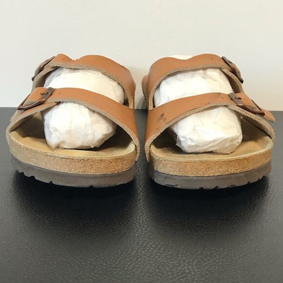 Vintage Birkenstock Milano Caramel Ginger Brown Double Heel Strap Sandals 40 - Picture 7 of 16